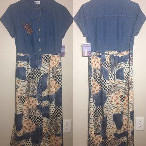 SALE 3/$15 NWT True Blue Boho Maxi Button Down Dress Sz Small